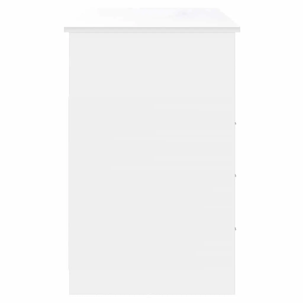 Office Desk Storage 102x50x76cm White 3 Drawers