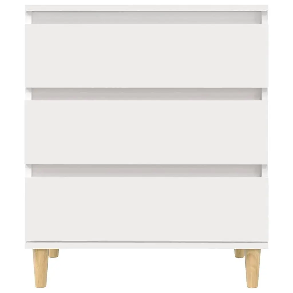 Sideboard White 60x35x70 cm Storage Cabinet 3 Drawers Engineered Wood Cupboard