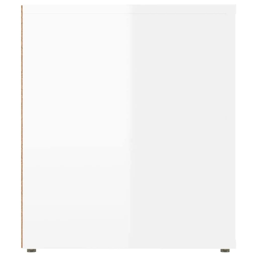 TV Cabinet Media Storage Unit 100cm White High Gloss Engineered Wood