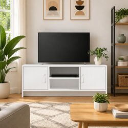 Quality White TV Cabinet with Protection and Style
