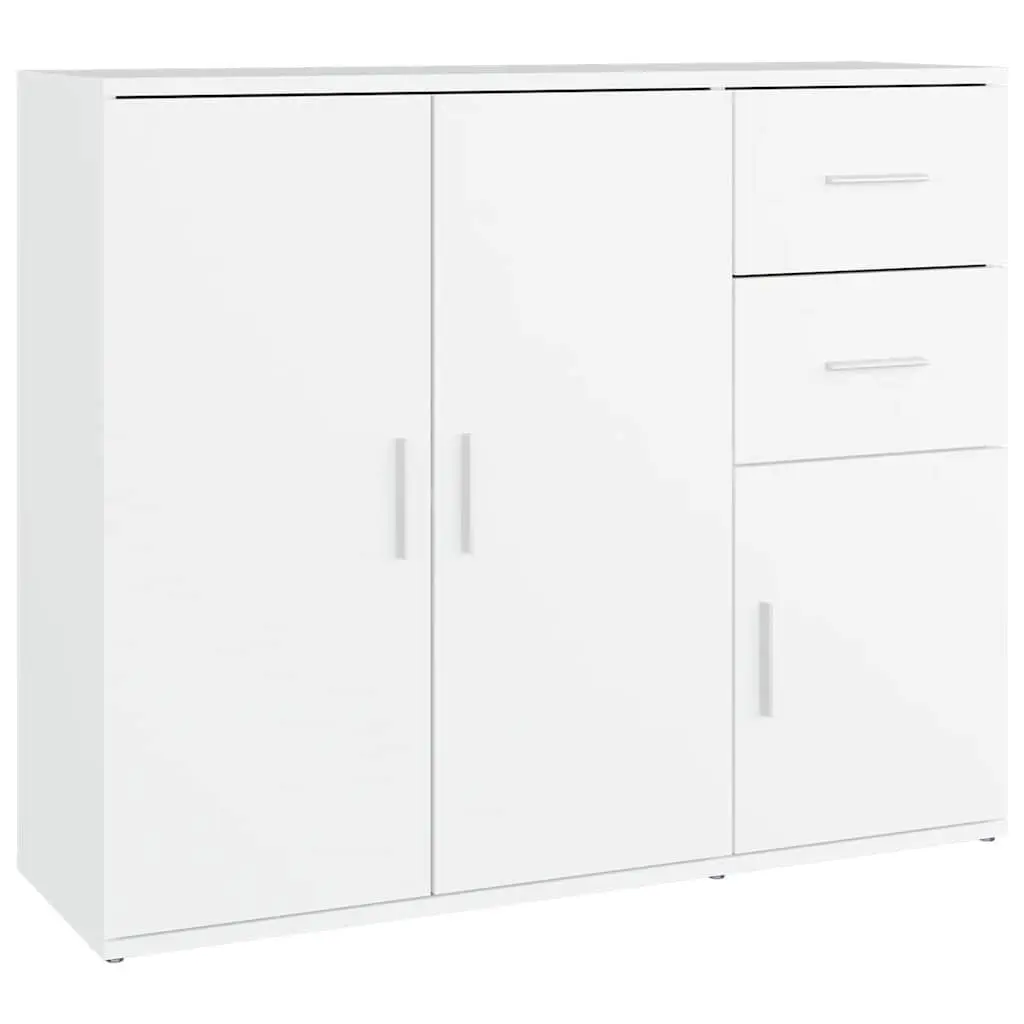 Sideboard White 91x29.5x75 cm Storage Cabinet Cupboard Engineered Wood Furniture