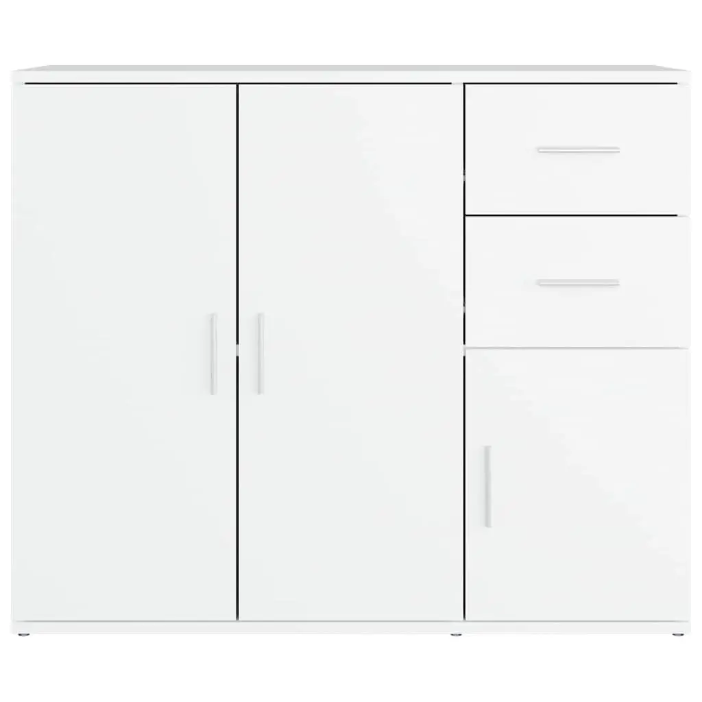 Sideboard White 91x29.5x75 cm Storage Cabinet Cupboard Engineered Wood Furniture