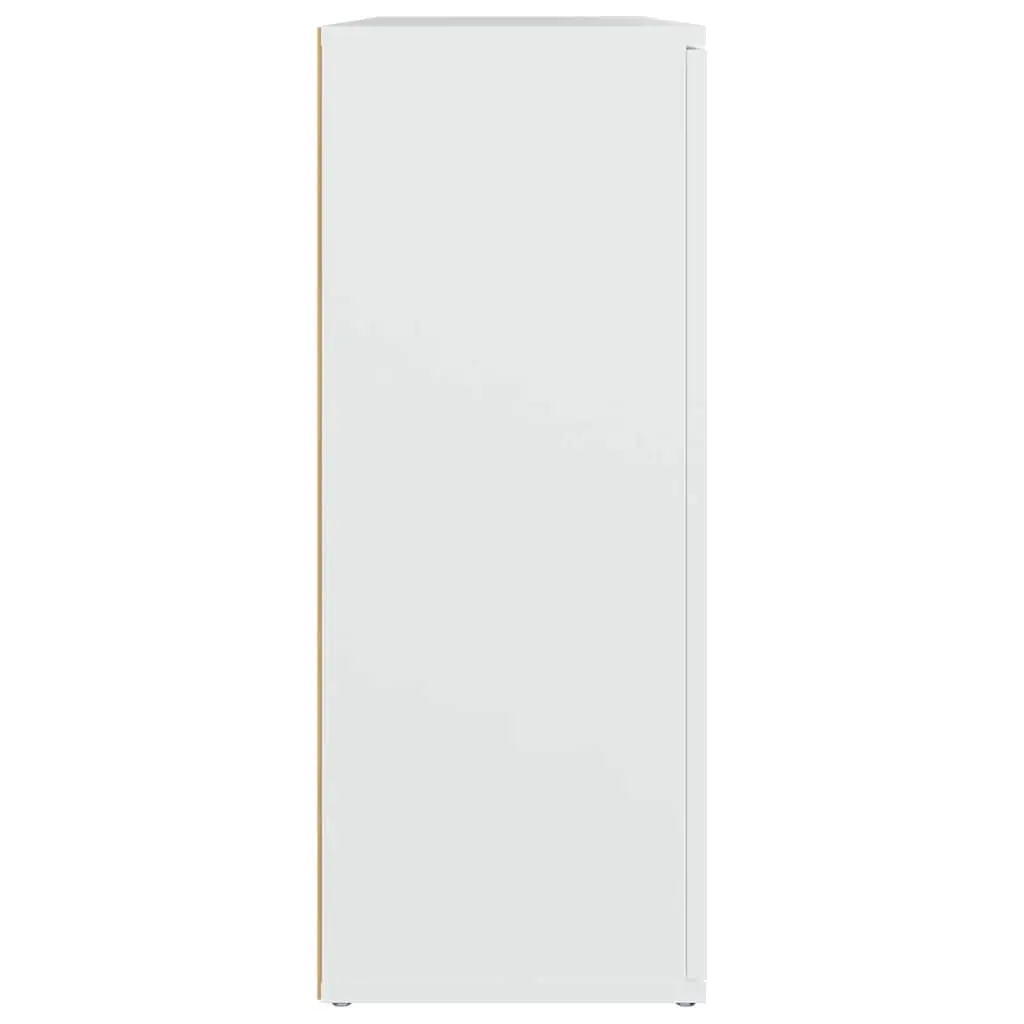 Sideboard White 91x29.5x75 cm Storage Cabinet Cupboard Engineered Wood Furniture