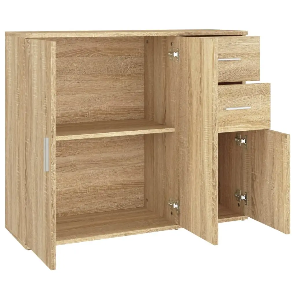 Sideboard Storage Buffet Cabinet Engineered Wood Brown 91x29.5x75cm