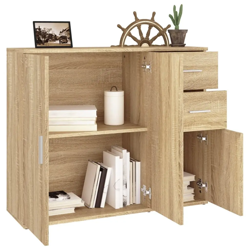 Sideboard Storage Buffet Cabinet Engineered Wood Brown 91x29.5x75cm