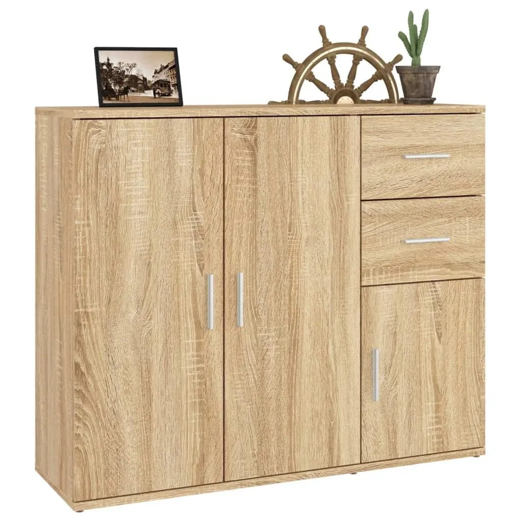 Sideboard Storage Buffet Cabinet Engineered Wood Brown 91x29.5x75cm