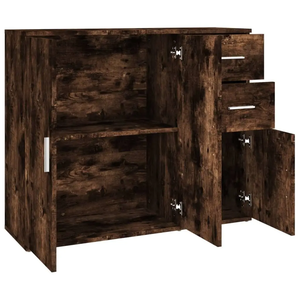 Sideboard Storage Cabinet Brown Engineered Wood 91x29.5x75cm