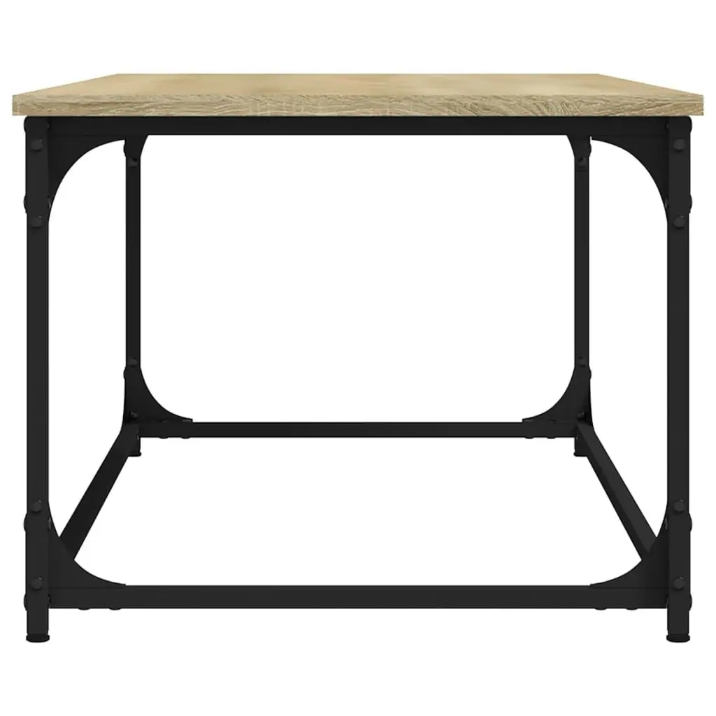 Coffee Table Living Room Use 102 x 50 x 40 cm Brown Engineered Wood Iron Frame