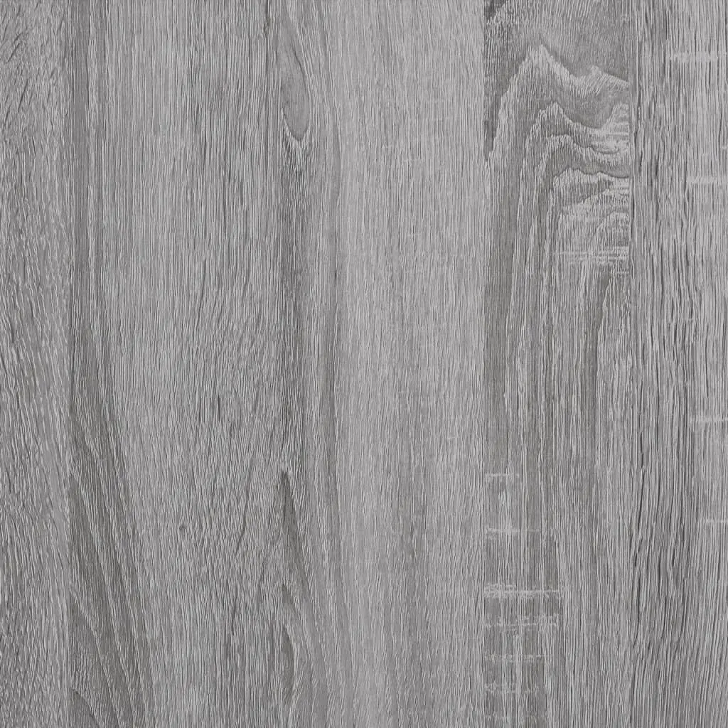 Grey Engineered Wood Side Table with Storage Industrial Frame Accent Coffee