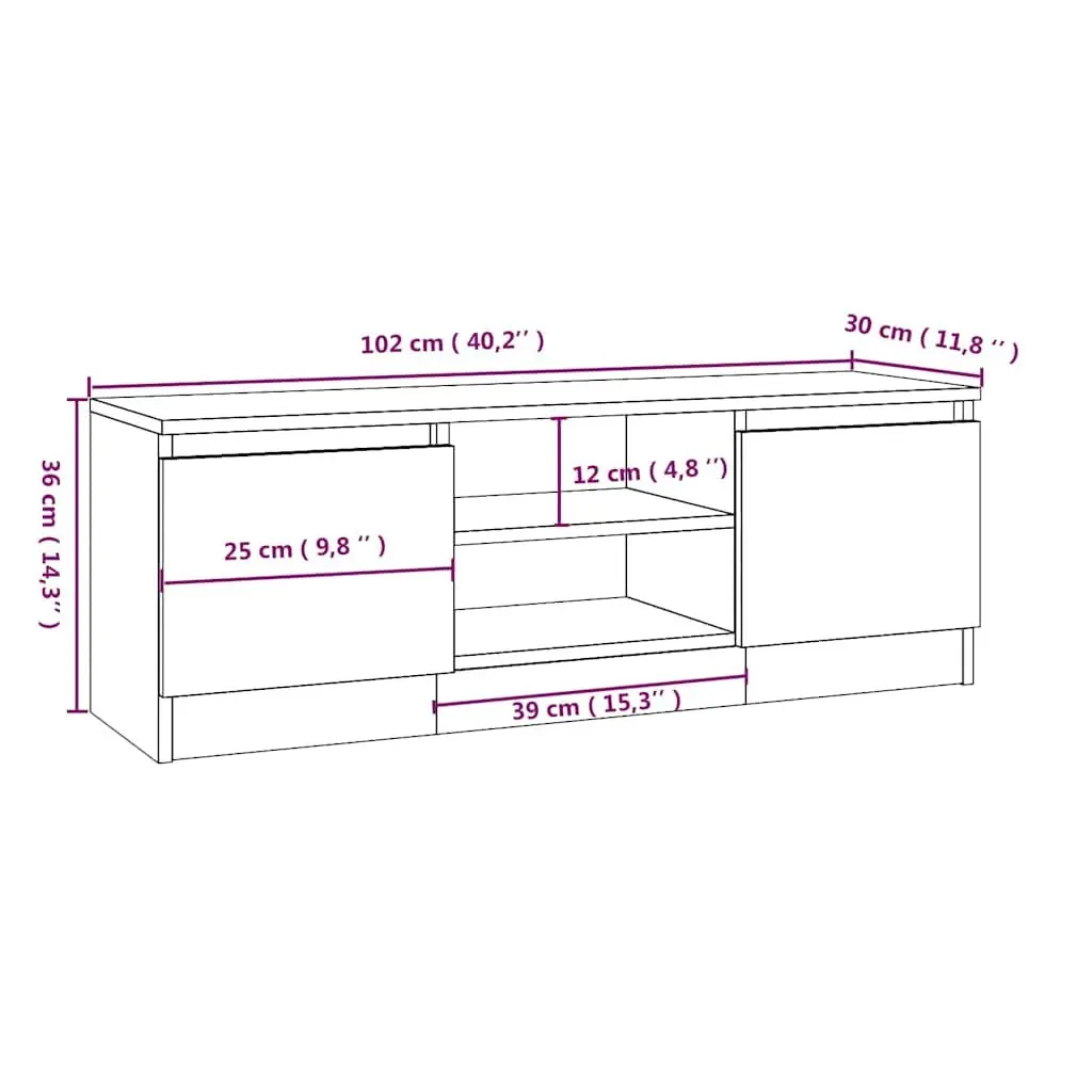 Brown TV Cabinet with Ample Storage Space