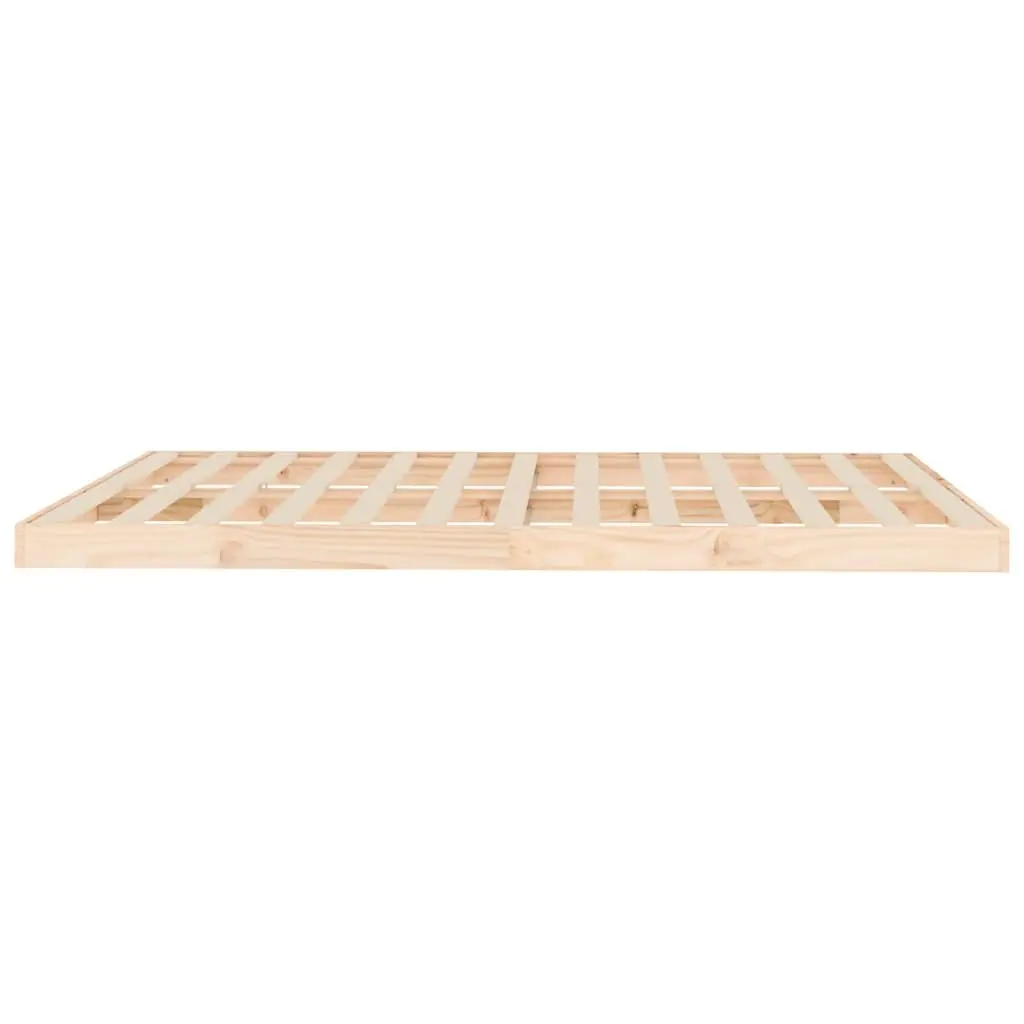 Pine Wood Bed Frame Brown 150x200 cm Slatted Base Sturdy Bedroom Furniture
