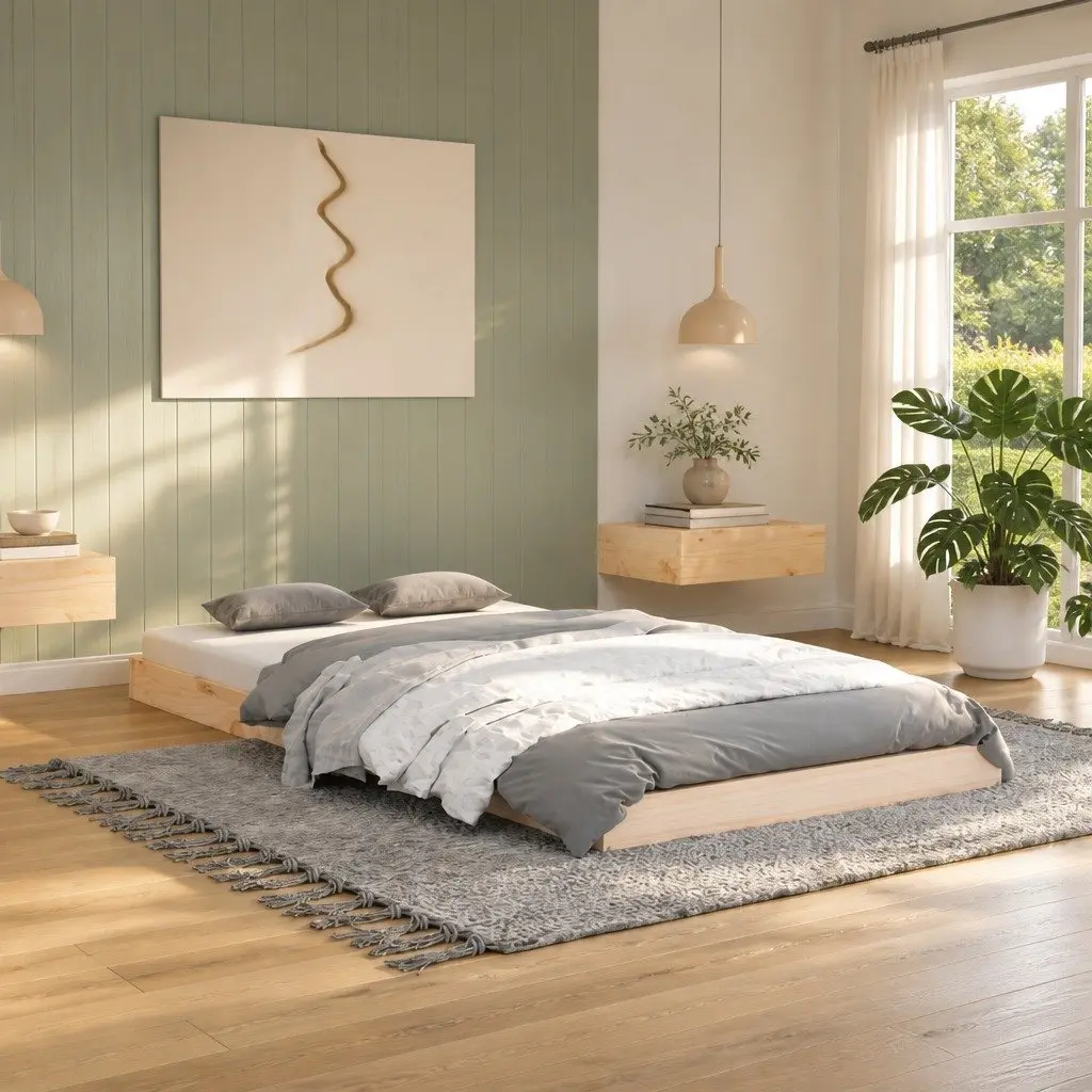 Solid Wood Pine Bed Frame 90x190 cm in Brown