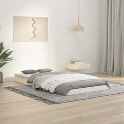 Durable Wooden Bed Frame - 90x190 cm White Pine Design