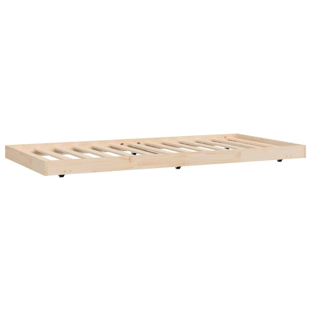 Pine Wood Bed Frame Brown Slatted Base 90x190 cm Bedroom Furniture