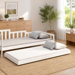 Reliable White Pine Bed Frame Offers Value and Practicality
