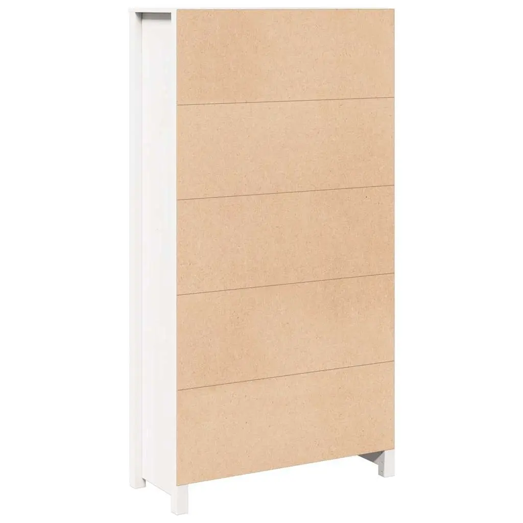White Highboard Solid Pine Wood Cabinet