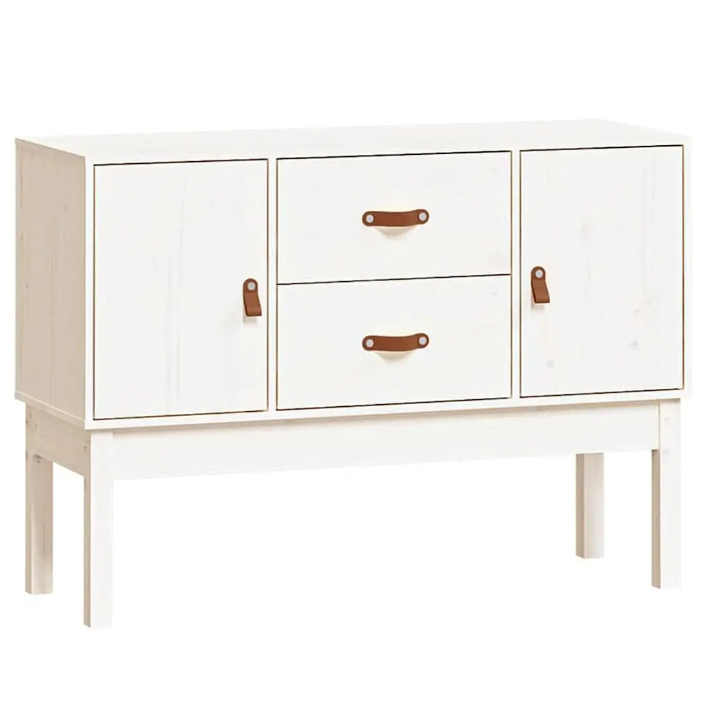 White Sideboard Made from Solid Pine Wood