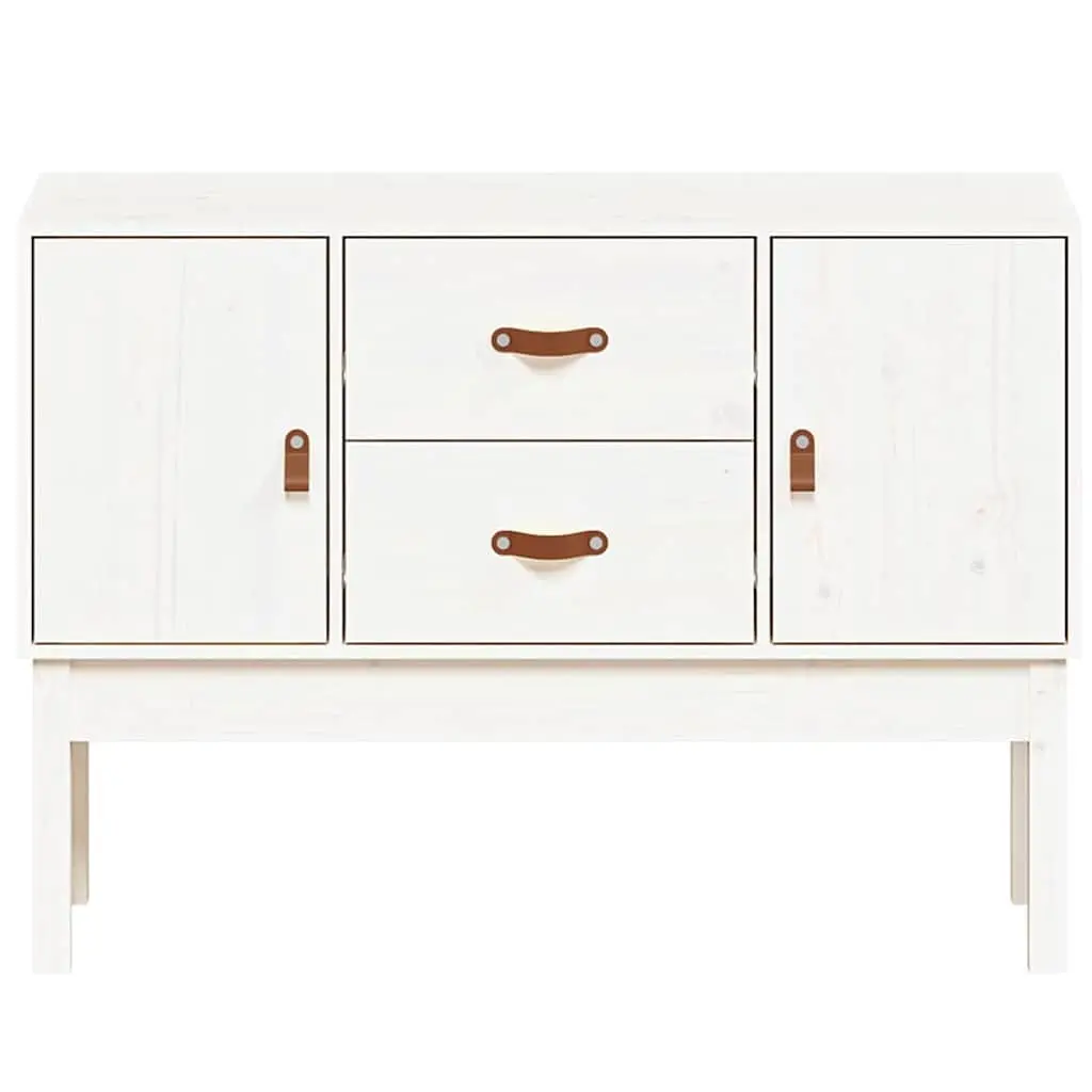 White Sideboard Made from Solid Pine Wood