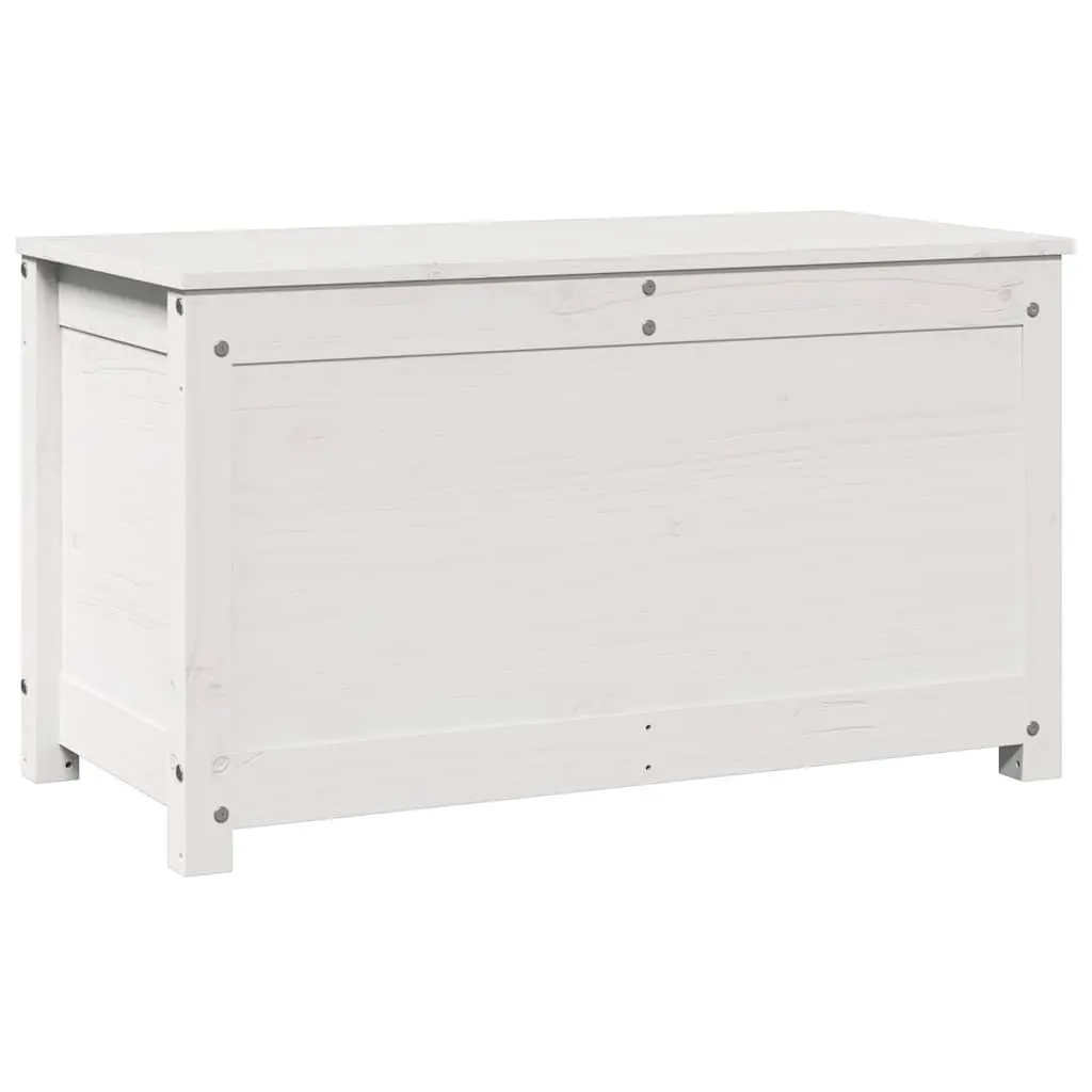 Storage Box Organiser 80x40x45.5cm White Solid Pine Wood Chest