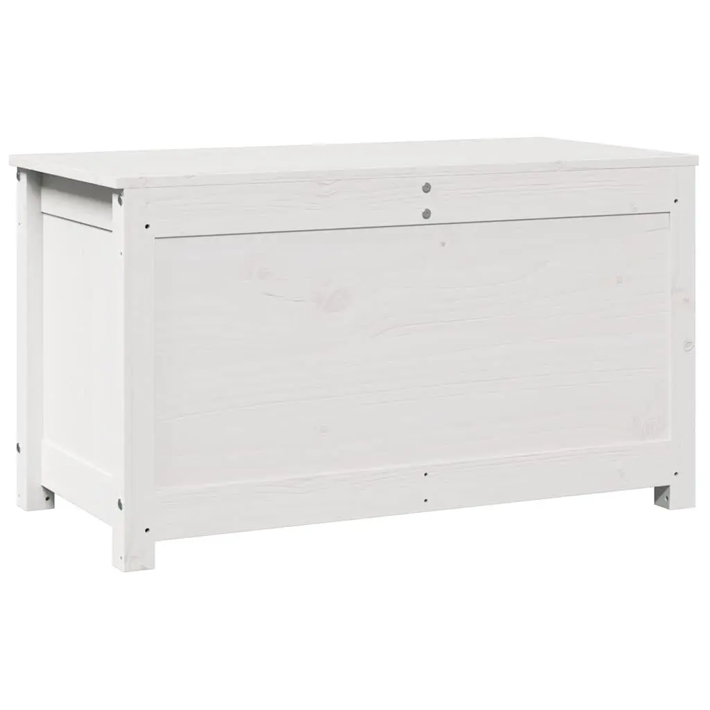 Storage Box Organiser 80x40x45.5cm White Solid Pine Wood Chest