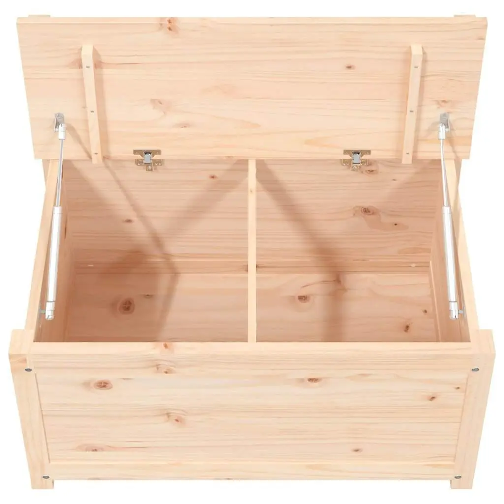 Wooden Storage Bench Backrest 80 x 41 x 77 cm Brown Solid Pine Wood