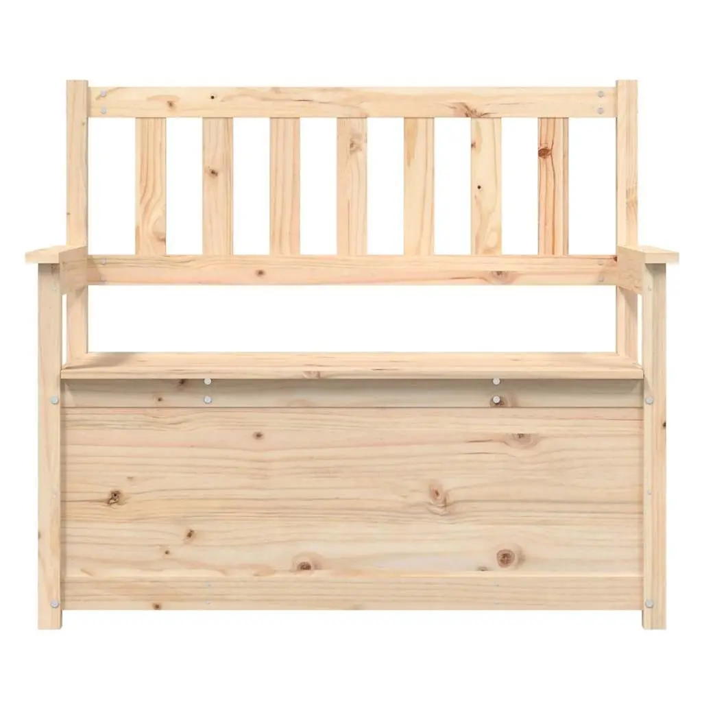 Storage Bench Brown Solid Pine Wood 112.5x51.5x96.5cm with Backrest and Armrests