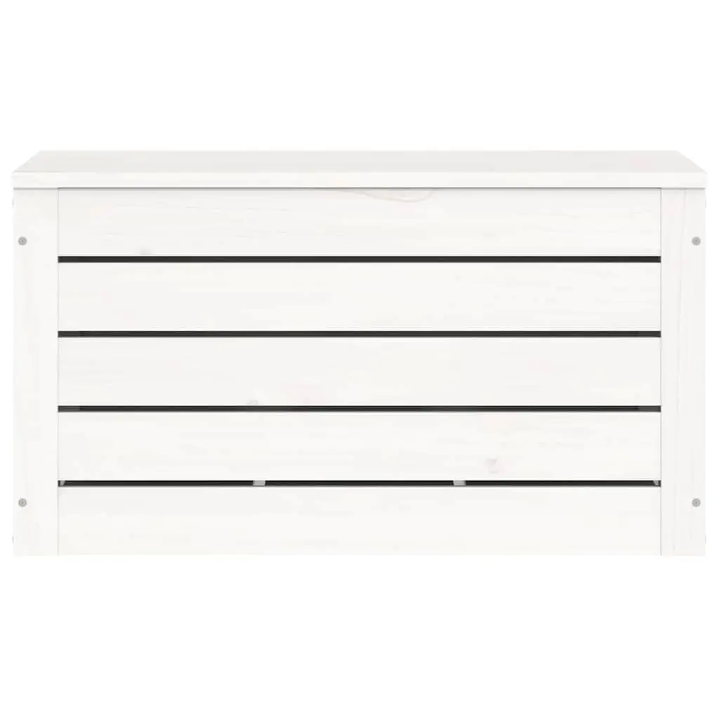 Storage Box Organizer White Solid Wood Pine Chest with Lid