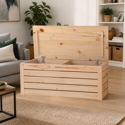 Solid Pine Storage Box - Practical and Reliable