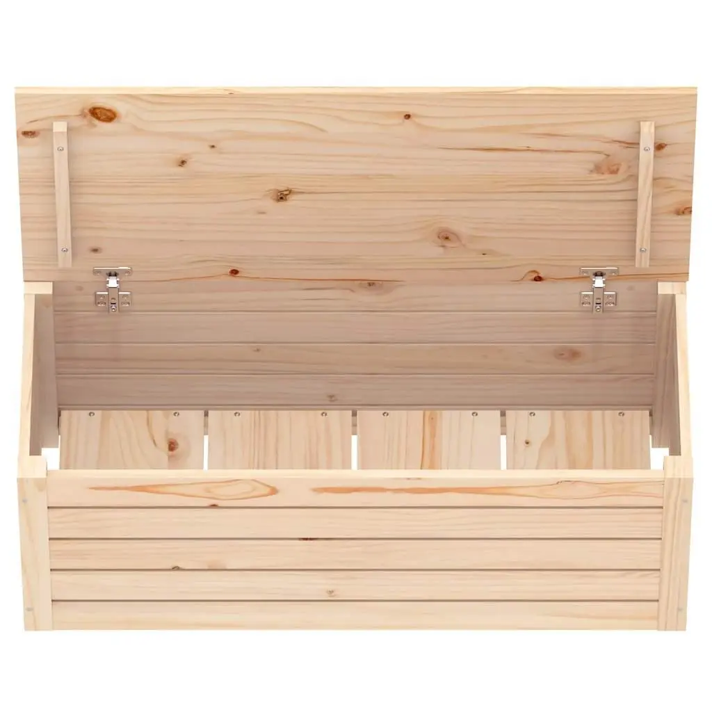 Solid Wood Storage Box 89x36.5x33 cm Pine Furniture with Lid Home Organization