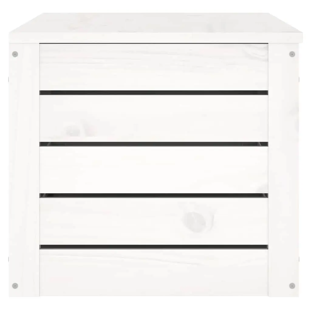 Storage Box Organiser White 89x36.5x33 cm Solid Pine Wood Chest Lid