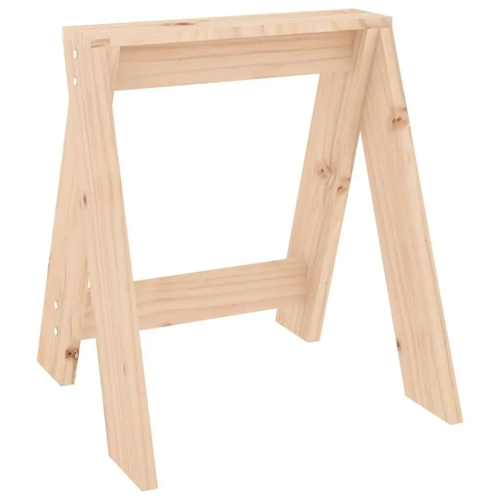 Wooden Stools Set of 2 Pine Wood Kitchen Dining Bar Seating Brown