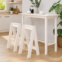 Comfortable and Practical White Wooden Stools for Your Home