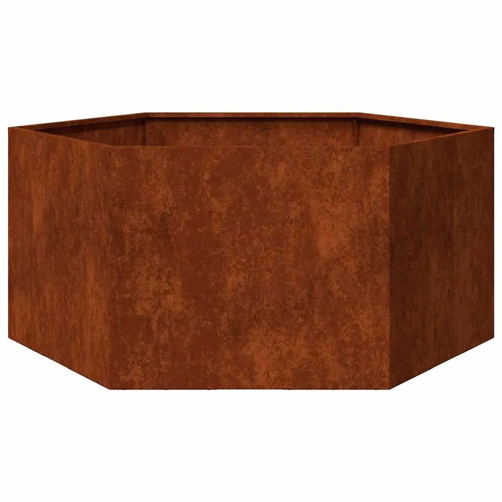 Corten Steel Planter Box Rusty 90x90x45 cm Raised Garden Bed Brown