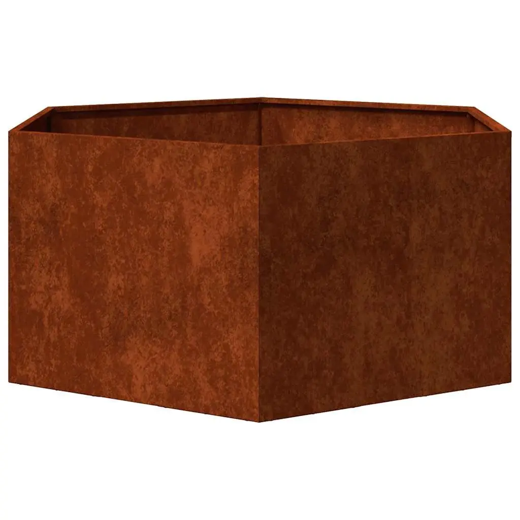 Corten Steel Planter Box Rusty 90x90x45 cm Raised Garden Bed Brown