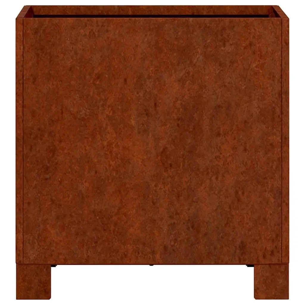 Planter with Legs Corten Steel Outdoor Flower Box 30cm Brown