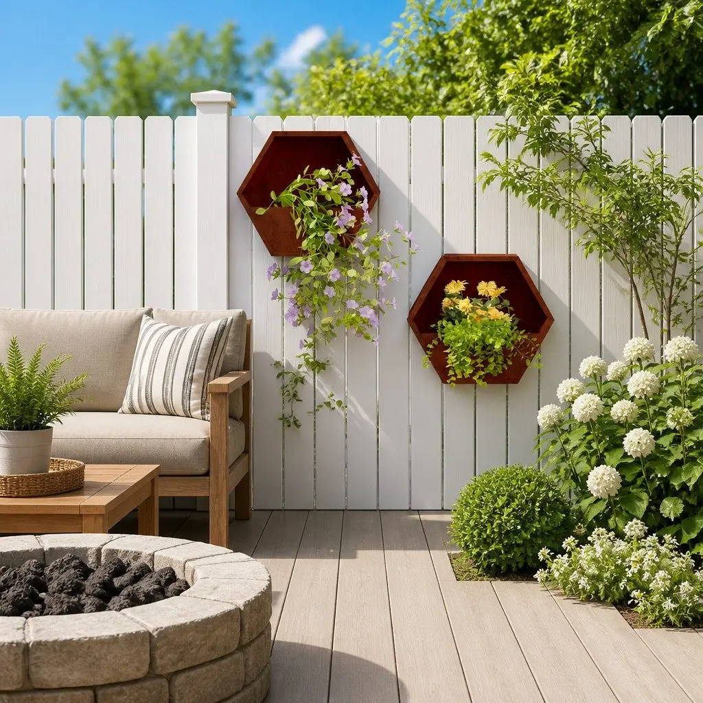 Wall Planters Corten Steel 30x10x25 cm Garden Balcony Patio Decor 2 Piece