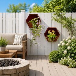 Reliable Corten Steel Wall Planters, 2 pcs