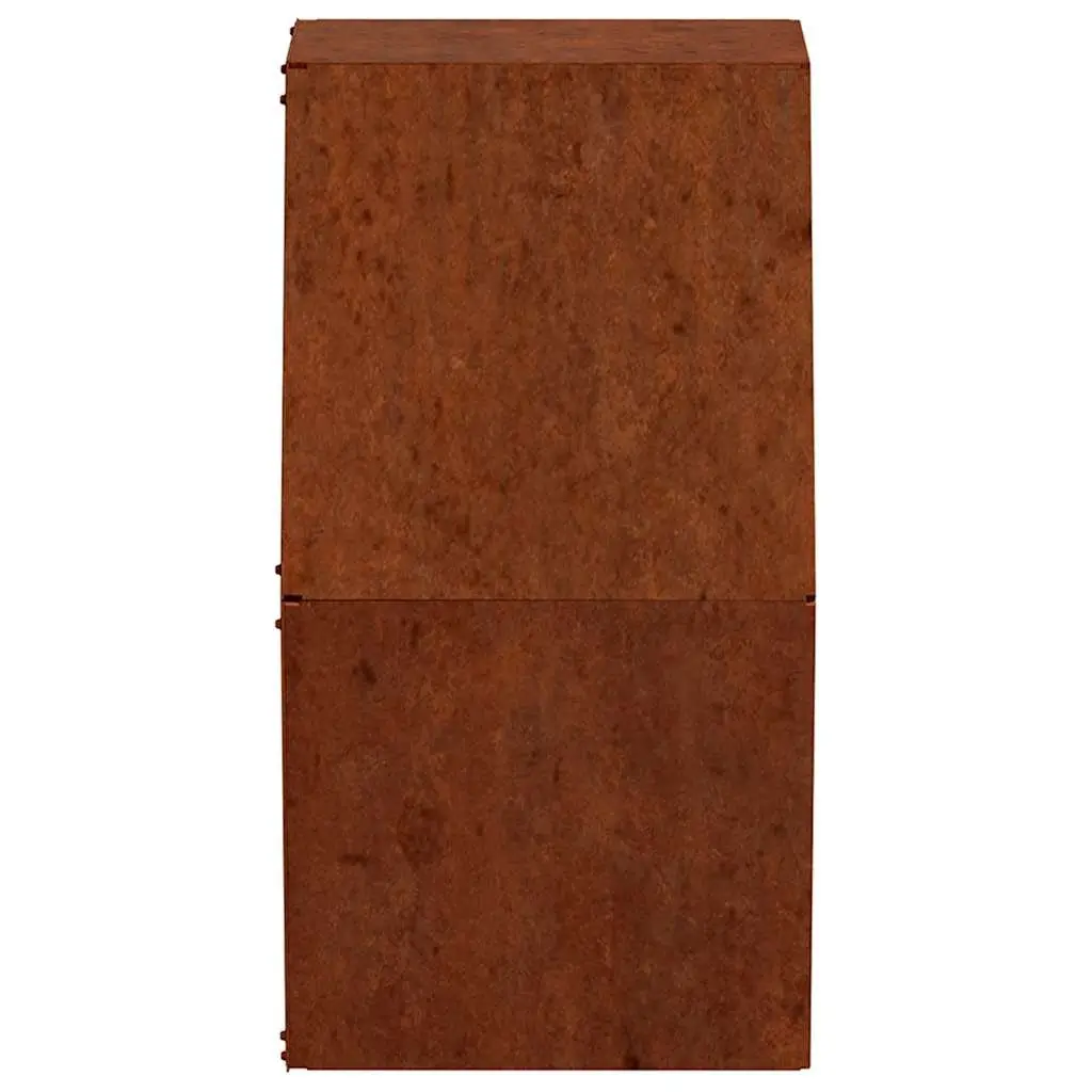 Wall Planters Corten Steel 30x10x25 cm Garden Balcony Patio Decor 2 Piece