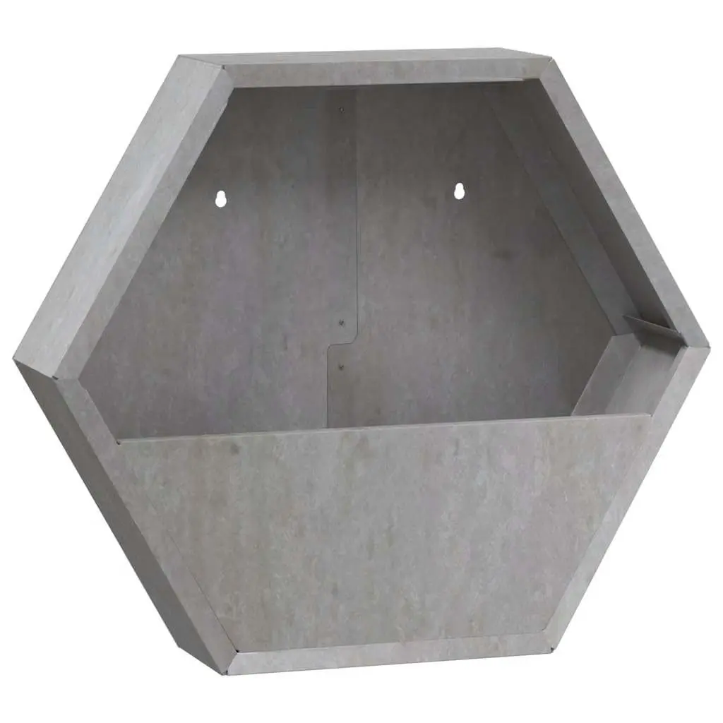 Wall Planters 2 Pieces Corten Steel 46x10x40 cm Garden Balcony Patio Decor Box Brown