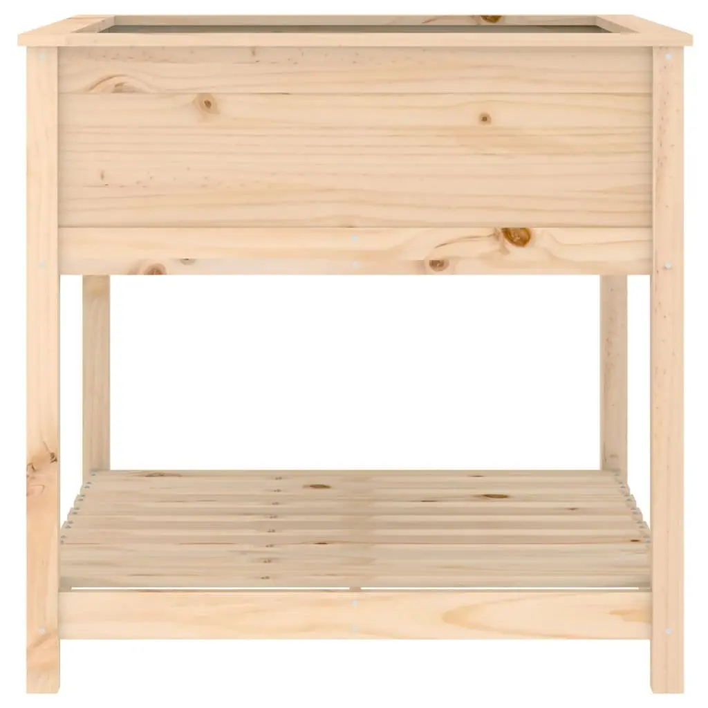 Wooden Planter Box Raised Garden Flower Box 82.5x82.5x81 cm Brown