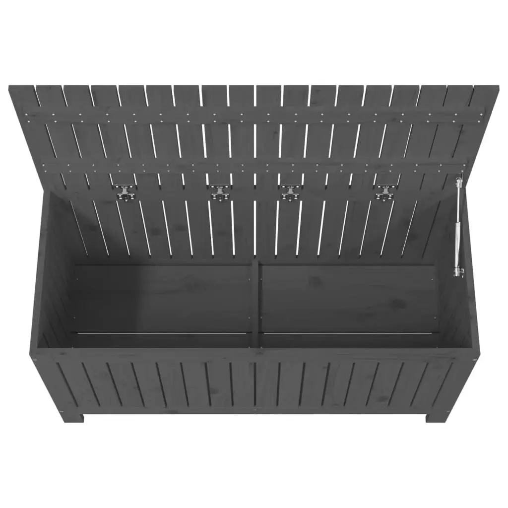 Garden Storage Box Outdoor Tool 115x49x60 cm Grey Solid Wood Pine
