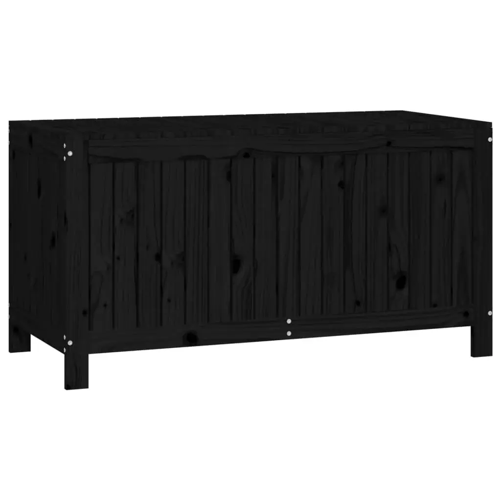 Garden Storage Box Outdoor Wooden Black 121 x 55 x 64 cm