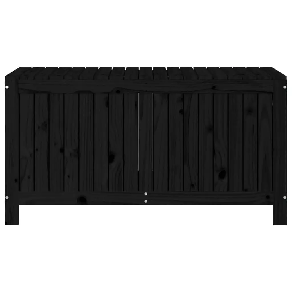 Garden Storage Box Outdoor Wooden Black 121 x 55 x 64 cm