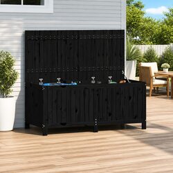 Reliable Black Wooden Garden Storage Box for All Your Needs