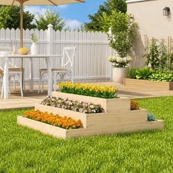 Reliable Wooden Planter Box 80x80x27 cm for Your Garden Needs