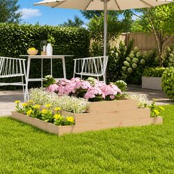 Practical Wooden Planter with Stair-Step Design for Your Garden
