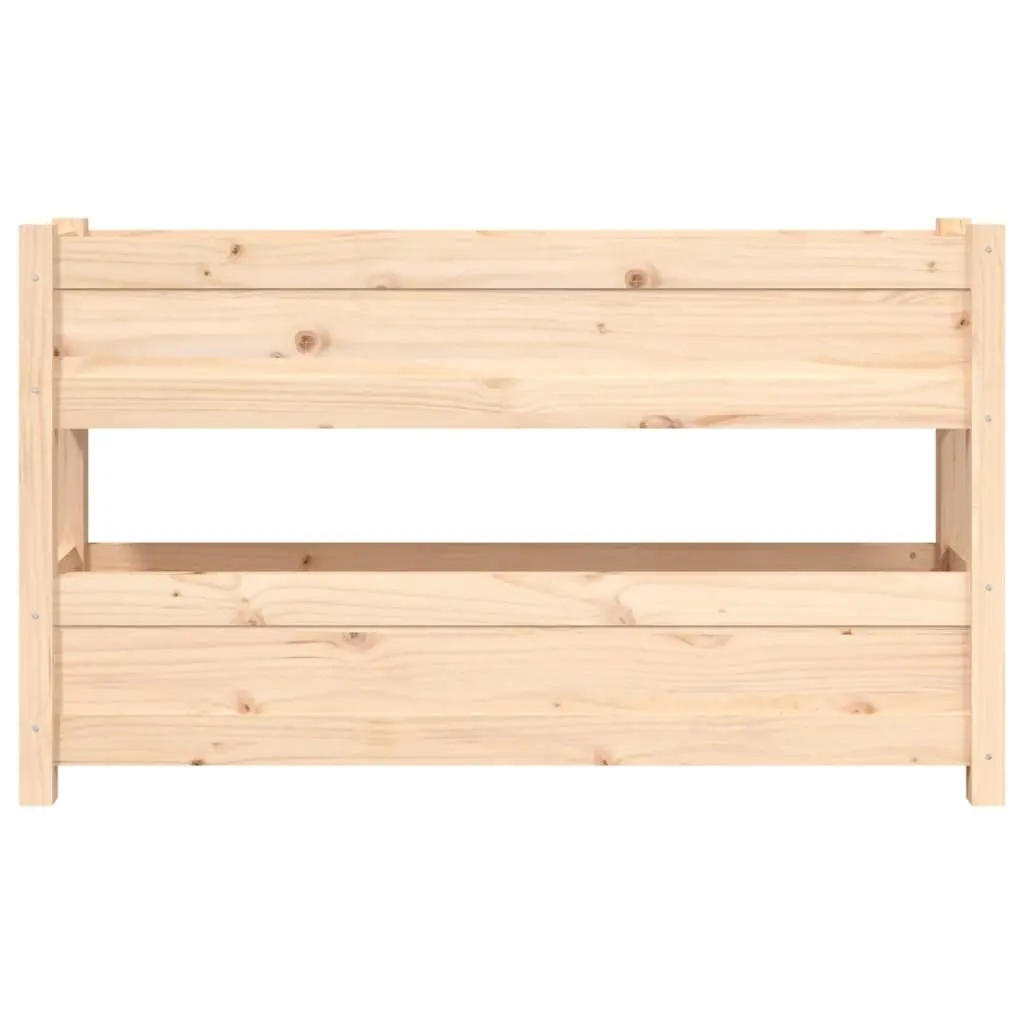 Wooden Planter Box Raised Bed Flower Vegetable Garden 112x25x66 cm Brown
