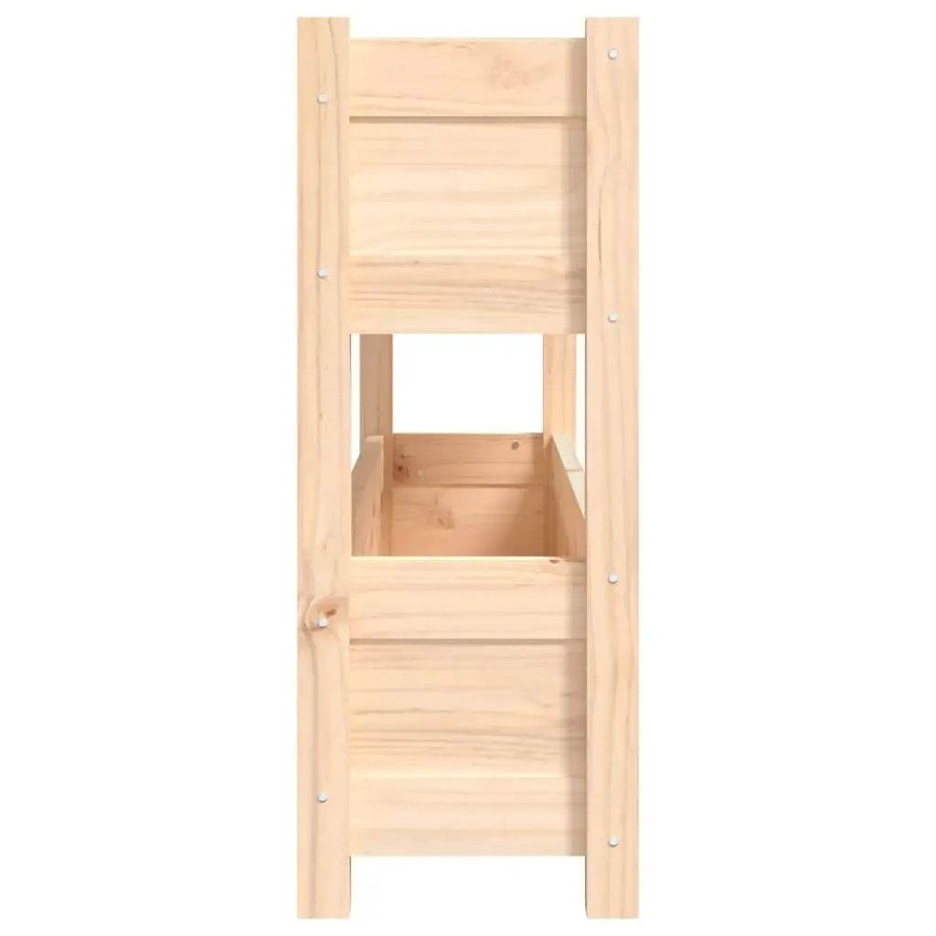 Wooden Planter Box Raised Bed Flower Vegetable Garden 112x25x66 cm Brown
