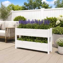 Reliable Wooden Planter with Two Flower Boxes Included