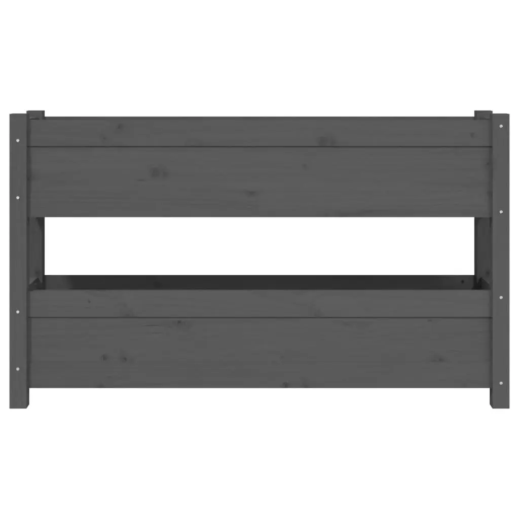 Wooden Planter Box Grey 112x25x66 cm Raised Bed Garden Flower Vegetables Herbs
